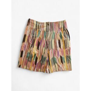 Vintage Rafaella High Waisted 100% Cotton Striped Bermuda Boho Board Shorts 12